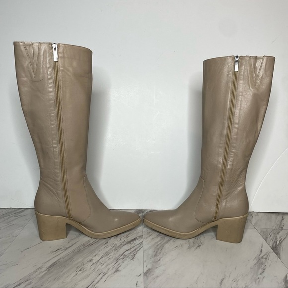 Aquatalia Pointed Toe Leather Tall Boot 7 1/2 - Picture 6 of 16